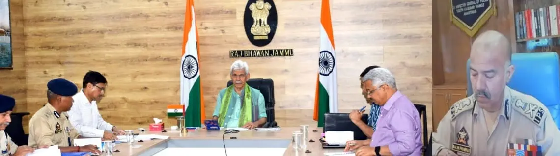 LG Sinha Vows Decisive Action Against Terror Network in High-Level Security Review