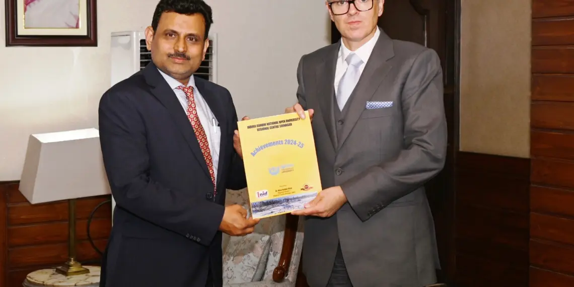 Chief Minister J&K Appreciates IGNOU’s Achievements in Kashmir