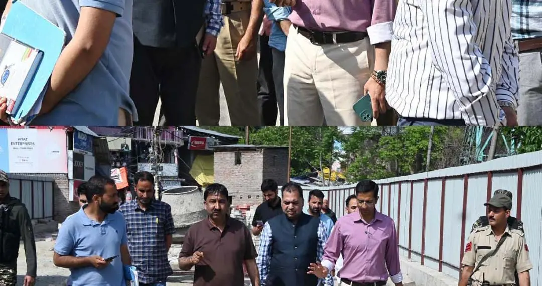DC visits Shopian town, inspects ongoing development works