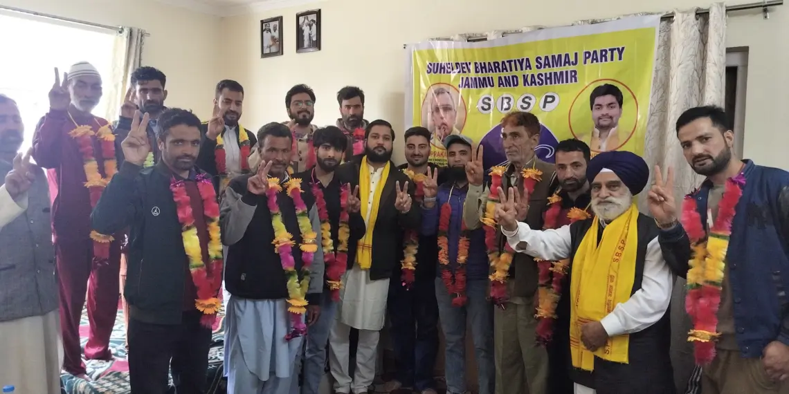 SBSP Witnesses Major Boost in Srinagar as Prominent Figures from Five Districts Join Party in Presence of J&K President Vivek Bali