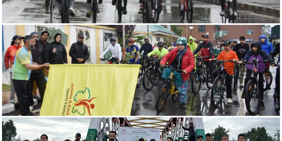 Cycling for Unity and Health: J&K Sports Council Marks World Bicycle Day Across the Union Territory
