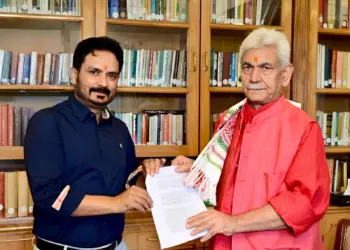 BJP’s Abhijeet Jasrotia Called on LG Sinha