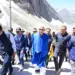 LG Sinha Undertakes Historic Amarnath Yatra via Baltal; First SASB Chairman Reaches Holy Cave, Inspects Track Upgrades