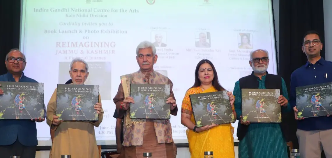 LG Unveils ‘Reimagining Jammu & Kashmir’ Book, Showcasing Region’s Journey of Peace and Progress