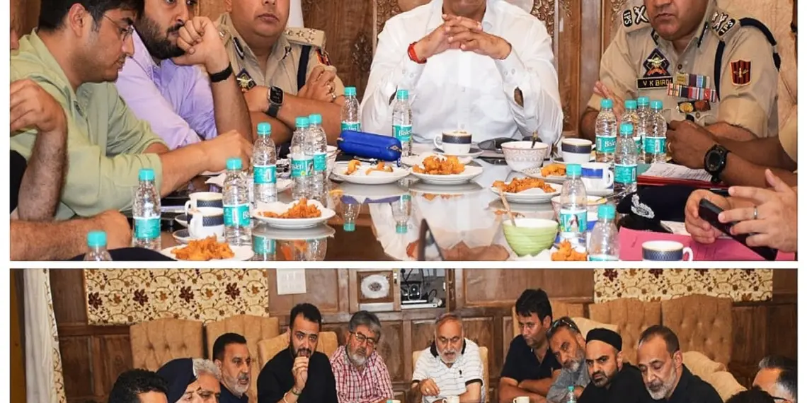 Div Com Kashmir, IGP Kashmir hold meeting with Shia Associations for smooth observance of Muharram ul Haram