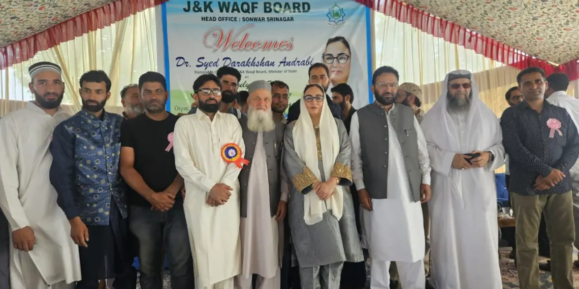 Dr Andrabi & the Board Management felicitated by the Consolidated Employees Group of Waqf Board