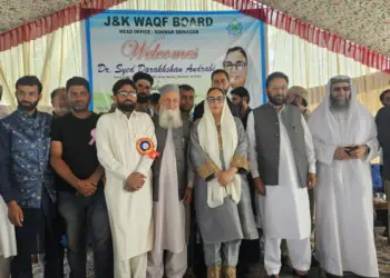 Dr Andrabi & the Board Management felicitated by the Consolidated Employees Group of Waqf Board