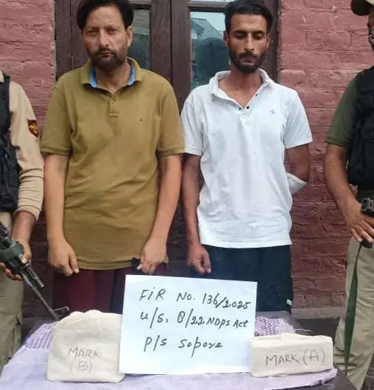 Sopore Police Arrest Two Drug Peddlers, Seize Psychotropic Substances