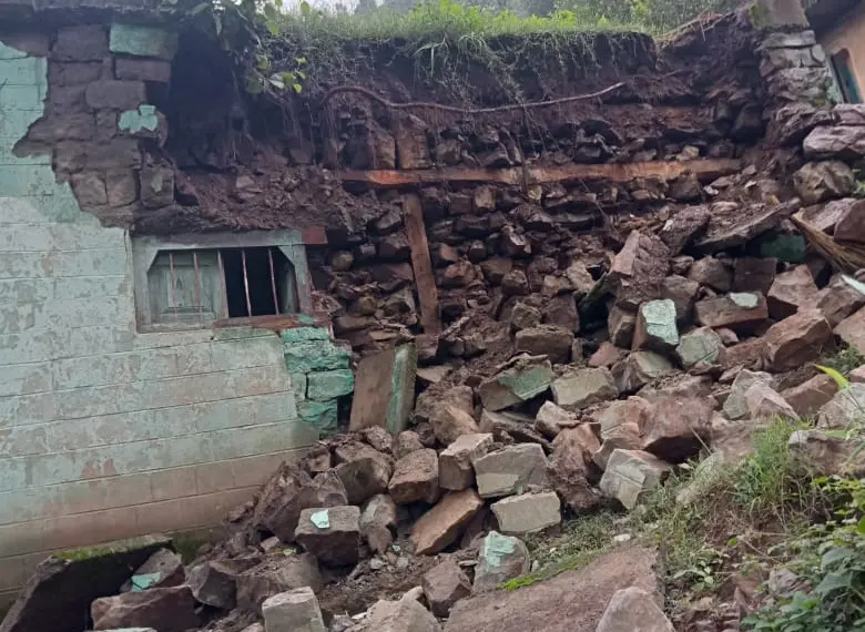 Several Houses Damaged in Sanghiote Poonch Due to Heavy Rainfall