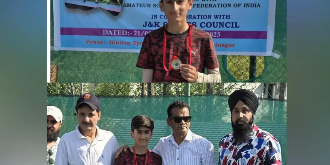 Mohammad Qais Clinches Gold in Soft Tennis Championship at Srinagar