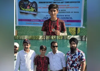 Mohammad Qais Clinches Gold in Soft Tennis Championship at Srinagar