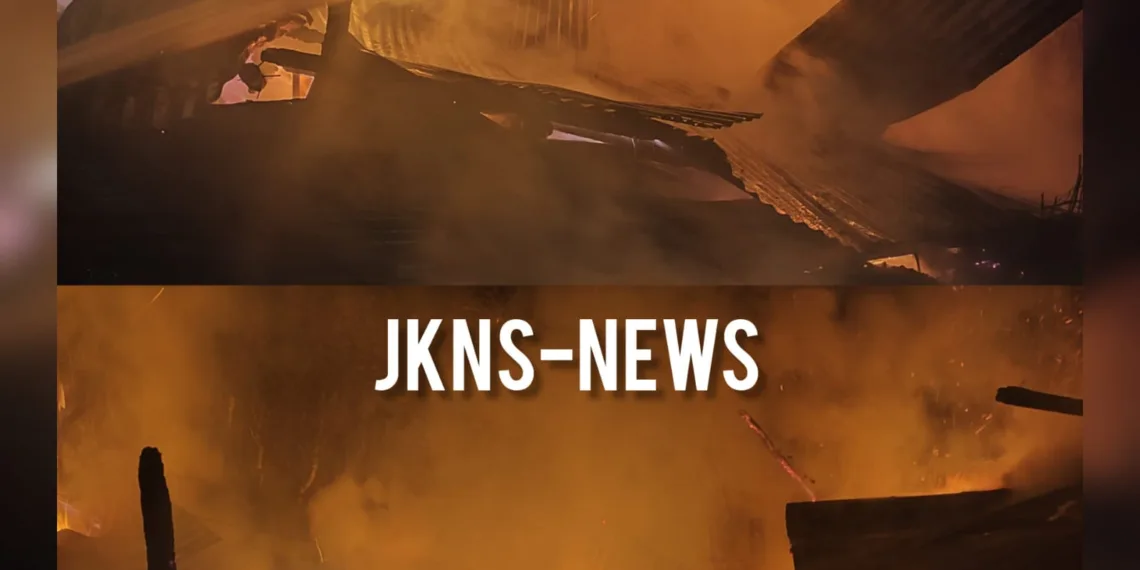 Cow Shed, Tin Shed Damaged in Fire Incident at Mundji Sopore