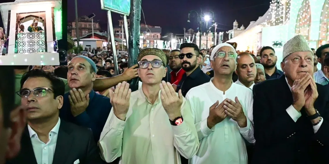 CM Omar Abdullah Offers Prayers at Hazratbal on Eid-e-Milad-un-Nabi (SAW)