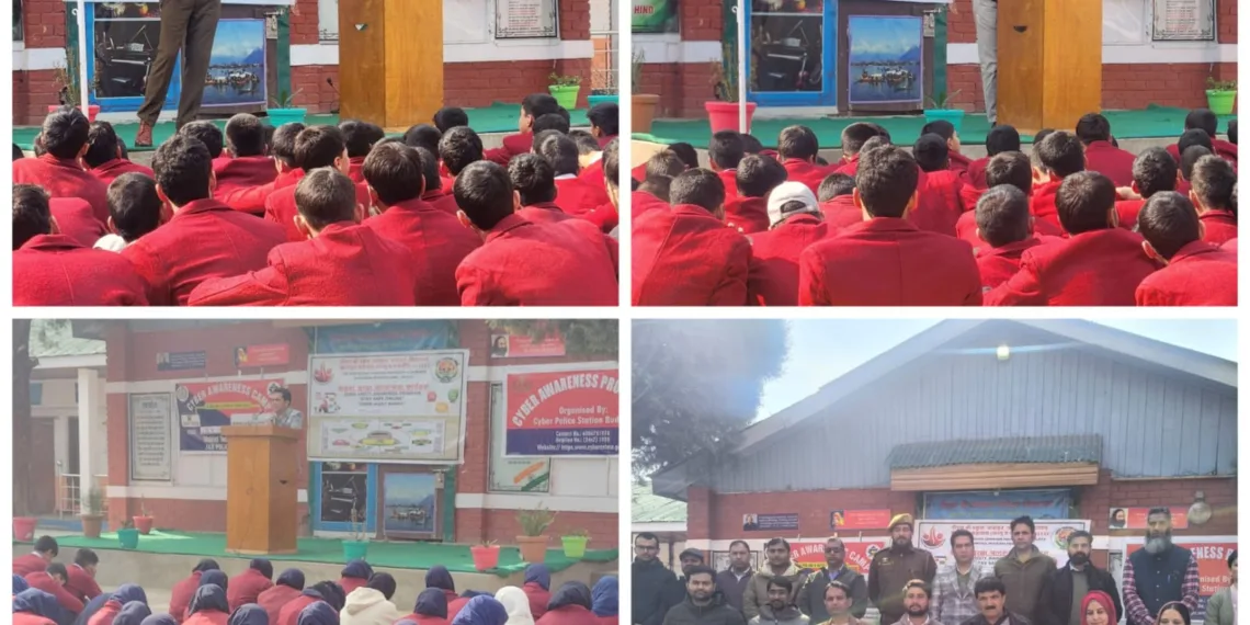 Budgam Police Organizes Cybercrime Awareness Programme at JNV Khanpora under National Cyber Security Awareness Month (NCSAM)