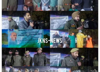 Sopore Police Celebrates Sardar Vallabhbhai Patel’s 150th Birth Anniversary with ‘Night Folk Drama’ and ‘Run for Unity
