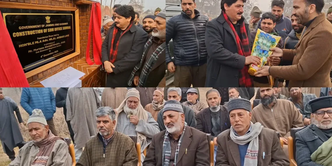MLA Sonawari Lays Foundation Stone for SDM Office Building in Sumbal