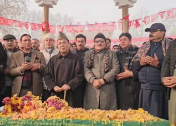 NC Leaders Mark Sheikh Mohammad Abdullah’s 120th Birth Anniversary With Tributes at Naseem Bagh