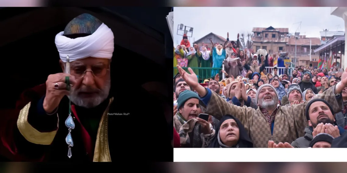 Devotion Defies Cold as Worshippers Throng Hazratbal Amid Snowfall