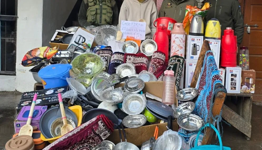 Sopore Police Solve Burglary Case Within 24 Hours; Stolen Property Recovered and Accused Arrested