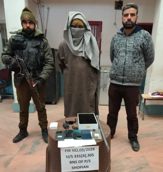 J&K Police in Shopian Solve Theft Case Within Hours; Accused Arrested