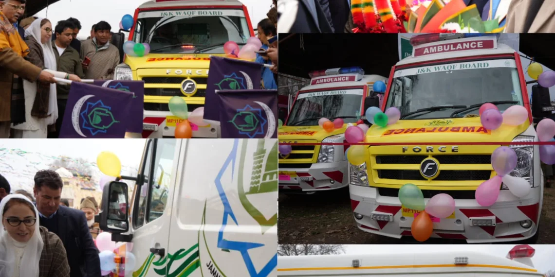 J&K Waqf Board Inducts Four High-Tech Ambulances for Shrine-Based Emergency Services
