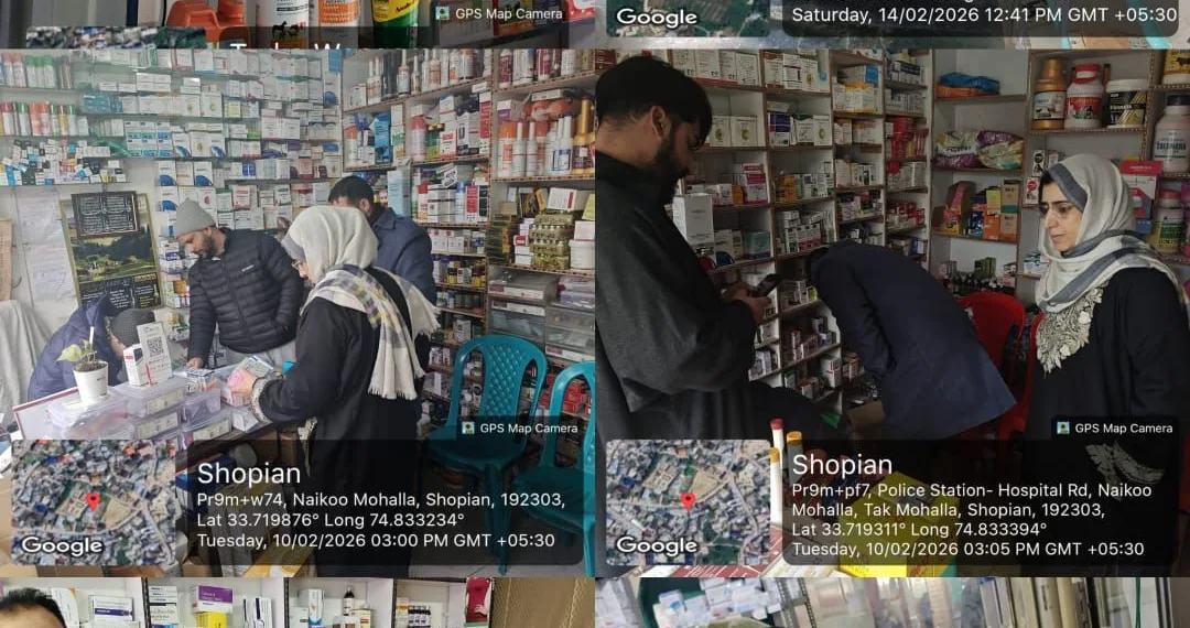 Drugs Control Department Shopian conducts district-wide inspections