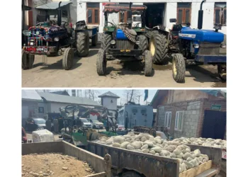 Illegal Mining; Shopian Police Seize three Tractors; FIR Registered
