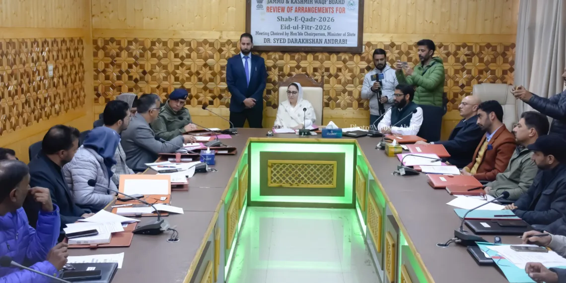 Waqf Chairperson Dr Andrabi chairs meetings with Administration in Srinagar for arrangements on Eid