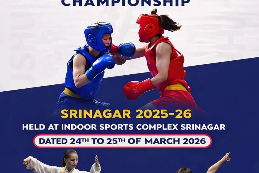 District Wushu Championship to Be Held in Srinagar from March 24–25