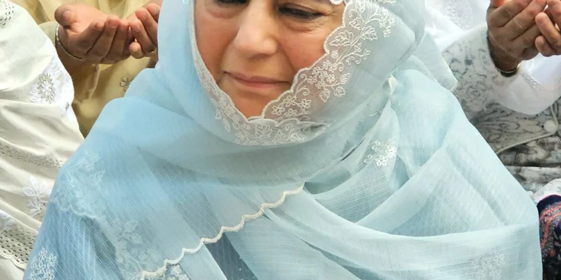 Mehbooba Mufti extends warm greetings to the people on the auspicious occasion of Eid-ul-Fitr.