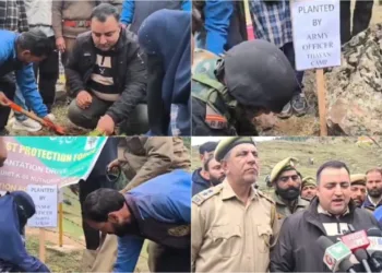 Forest Department’s Plantation Drive in Lashtial Kalaroos Sees Enthusiastic Participation from Students and Locals