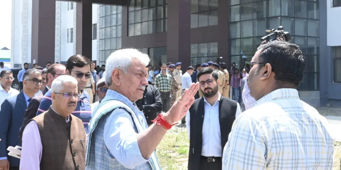 LG Manoj Sinha Reviews Amarnath Yatra Preparations at Pantha Chowk Yatri Niwas