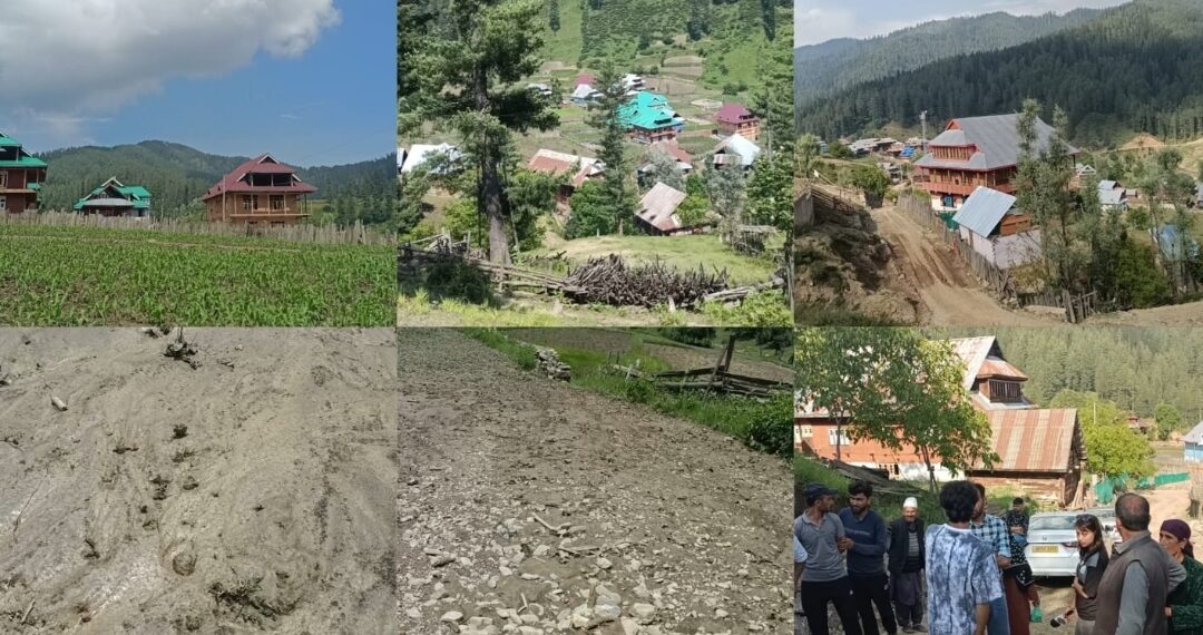 بڈھنمبل کرناہ میں بادل پھٹنے سے تباہی، درجنوں کنال پر محیط فصلیں تباہ: