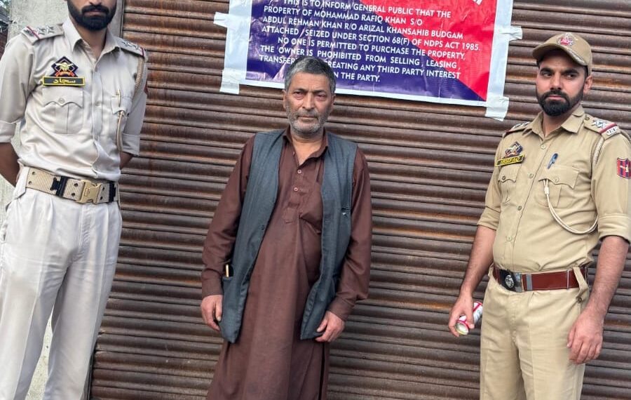 Budgam Police Attach Property Worth ₹10 Lakh in NDPS Case