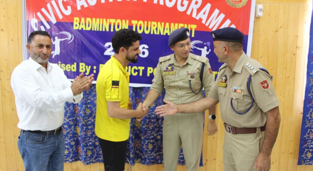 Anantnag Police Organises Badminton Tournament at Indoor Stadium GDC Anantnag under CAP