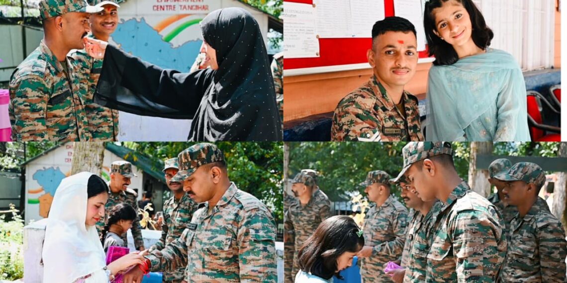 Raksha Bandhan Celebrated Along LoC as Tangdhar Girls Tie Rakhis to Army Personnel