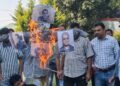 BJP Stages Protest in Sumbal Against Tanvir Sadiq’s Remarks, Demands Action from NC