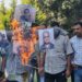 BJP Stages Protest in Sumbal Against Tanvir Sadiq’s Remarks, Demands Action from NC