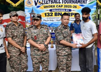 132 Bn CRPF Organises Volleyball Tournament To Promote Youth Engagement In Srinagar