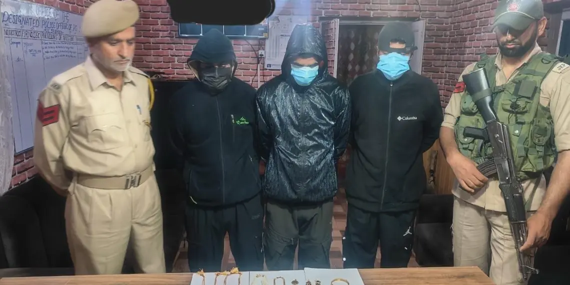 Srinagar Police Crack Rs 9 Lakh Theft Case, Three Arrested, Gold Recovered