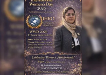 Adv Safa Arshid to be Felicitated by IHRO on International Women’s Day 2026