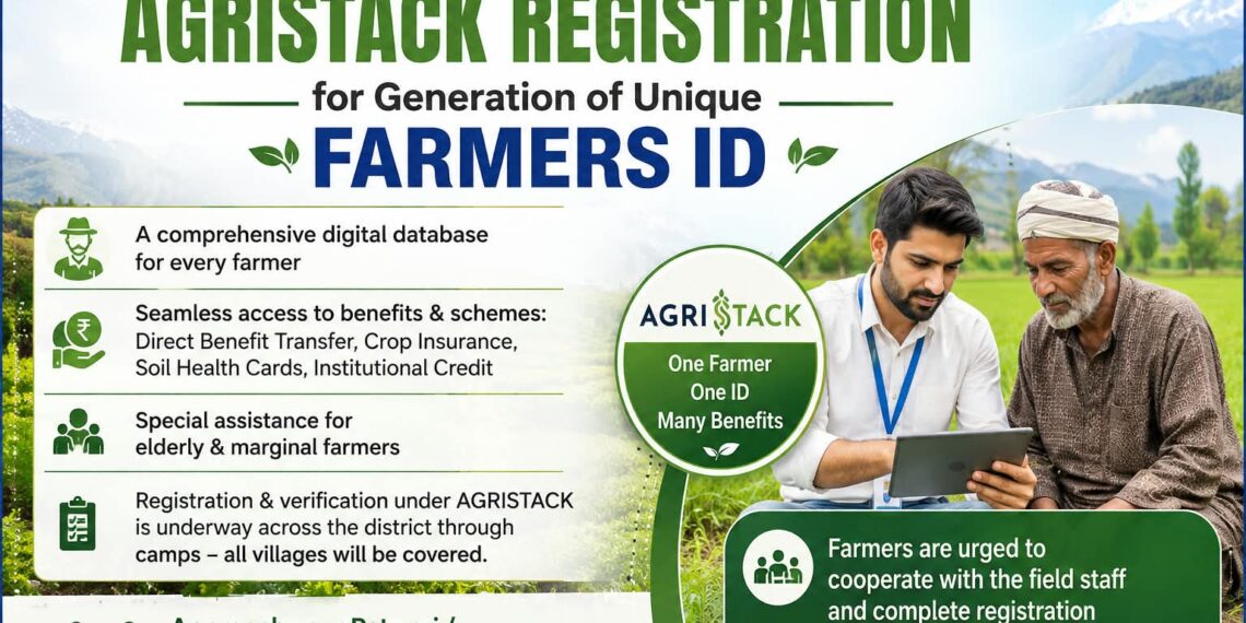 Shopian Administration Urges Farmers to Complete AGRISTACK Registration for Generation of Unique Farmers ID