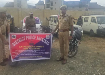 Anantnag Police Attaches 08 Vehicles Worth ₹20 Lakh Under NDPS Act in Continued Crackdown on Drug Networks