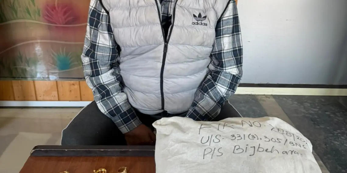 Anantnag Police Solves House Theft Case; Stolen Gold Jewellery Worth ₹2 Lakh Recovered, Accused Arrested