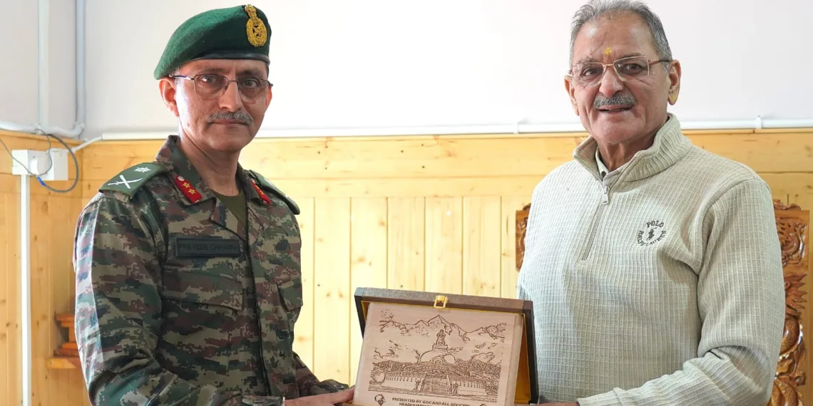 Major General Praveen Chhabra calls on Lt Governor Kavinder Gupta