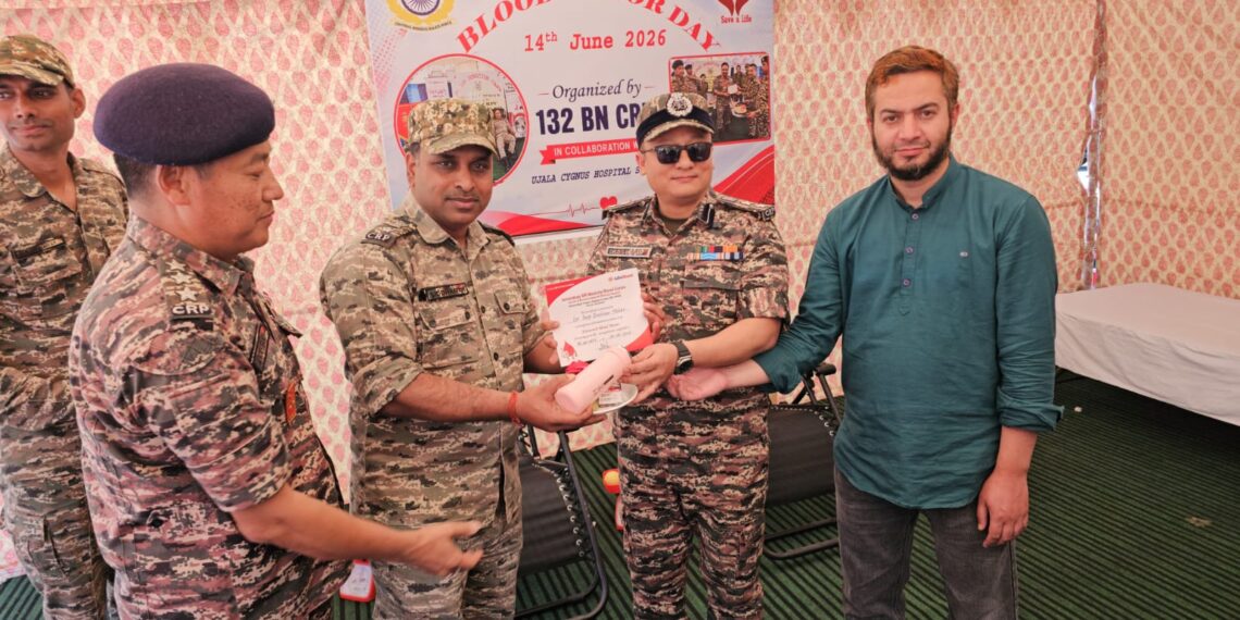 Blood donation camp organised by 132 Bn CRPF Lal Chowk