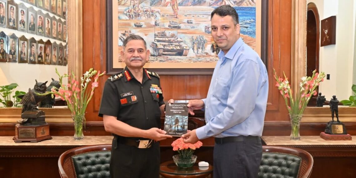 Army Chief receives Rahul Pandit’s book on information warfare and digital conflict