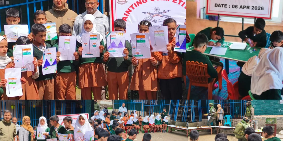 Indian Army’s 62 RR Organizes Painting Competition in Beerwah School