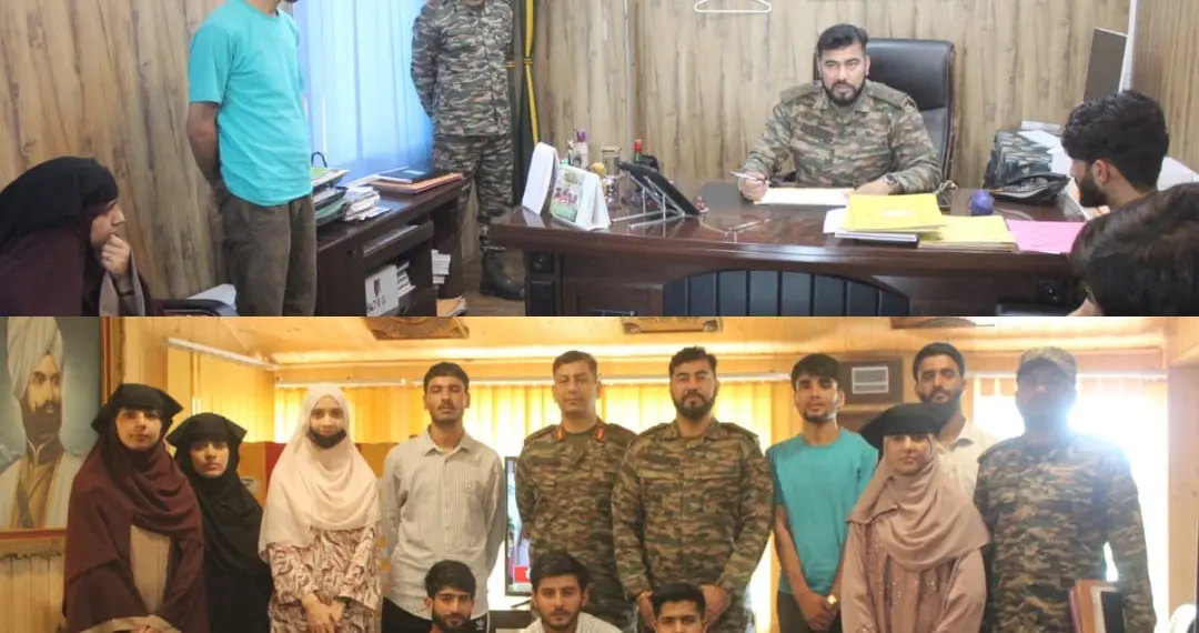 Indian Army Counsels Valley Students Pursuing Education Under JKSSS Scheme