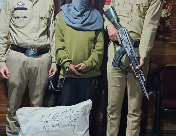 Kokernag Drug Haul: Peddler Nabbed with 4.4 Kg Charas in Anantnag